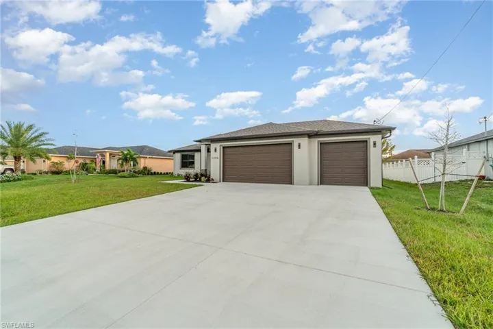 Large 3 car garage