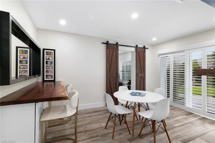 Guest Dining w/ washer and dryer in closet area