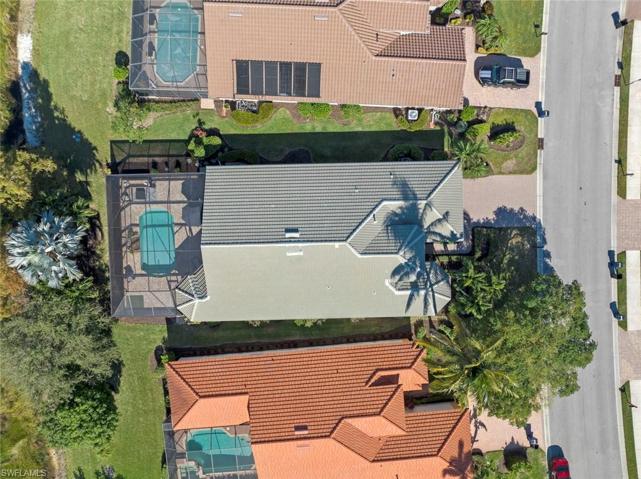 Aerial view directly above home