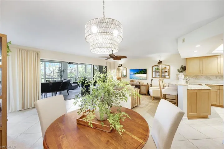 Custom chandelier adds a touch of sophistication.