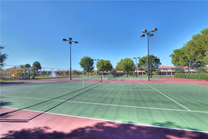 View of tennis court