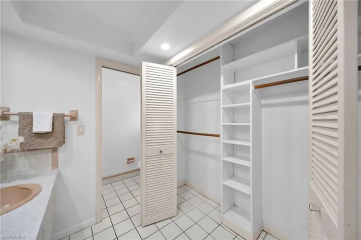 Closet with a sink