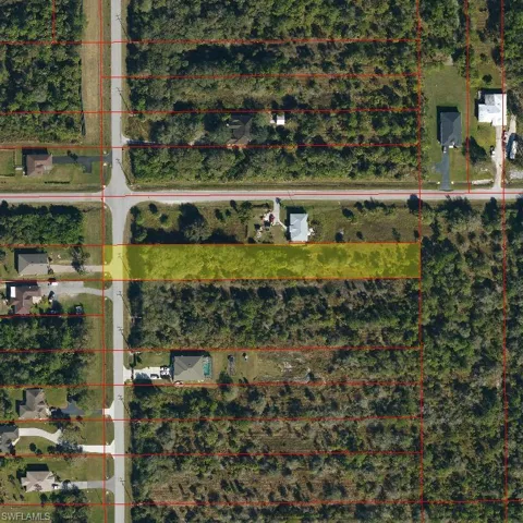Aerial view of property's location featuring property boundaries highlighted