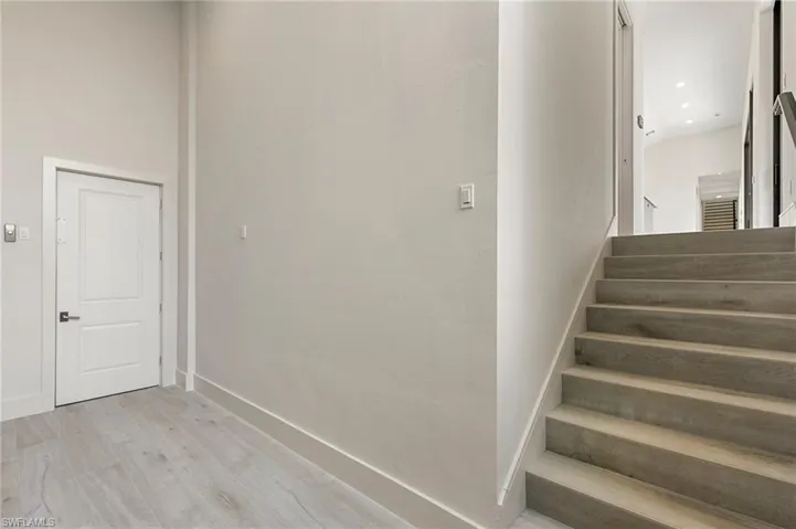 Elevator by garage entrance