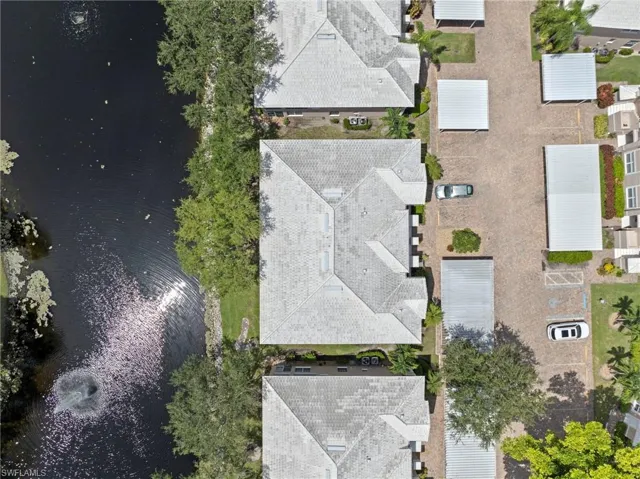 Aerial view of a large body of water