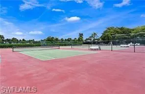 View of tennis court