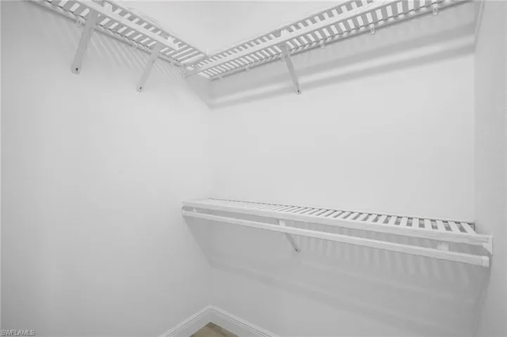View of walk in closet