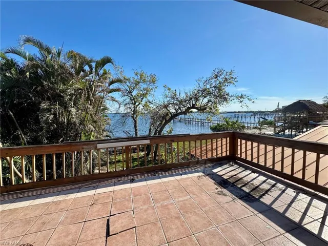Deck featuring a water view