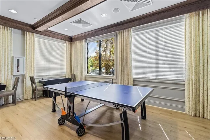 Rec room featuring light hardwood / wood-style flooring