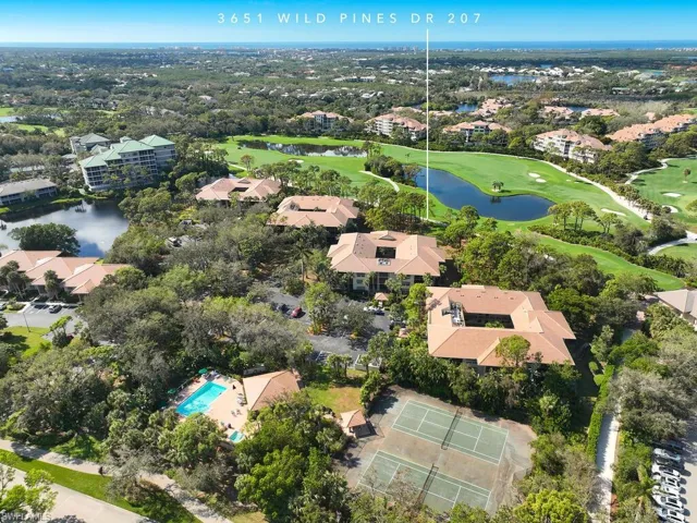 Wild Pines has its own pool and tennis courts!