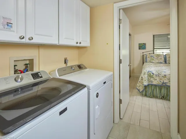 Spacious laundry area conveniently located off the guest bedroom.