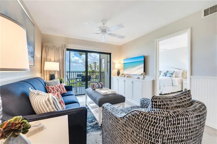 Expansive living area with screened lanai