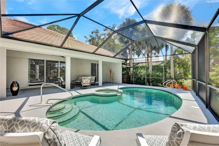 Primary Suite Enjoys Direct Access to Pool and Hot Tub