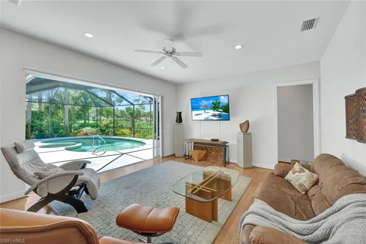 Family Room with Disappearing Sliders to Lanai