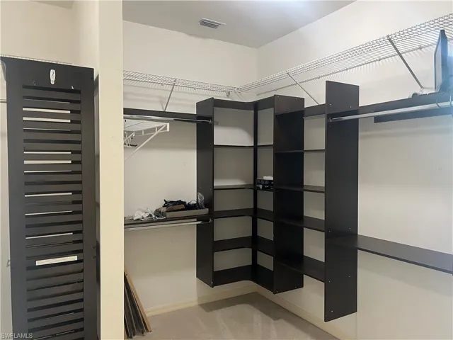 HUGE walk-in closet in primary bedroom.