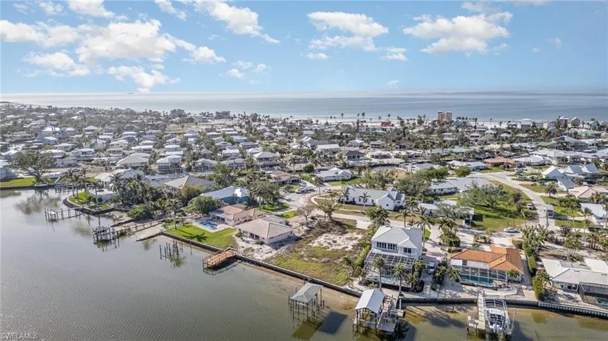 Aerial view of residential area featuring Bay & Gulf!