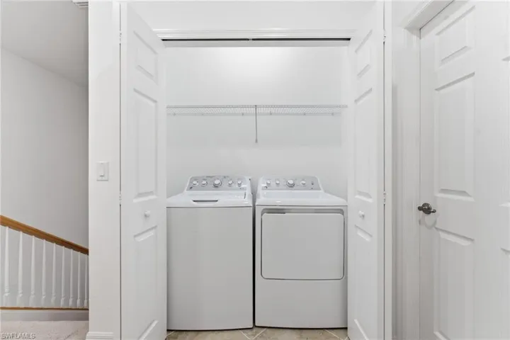 Laundry area with independent washer and dryer
