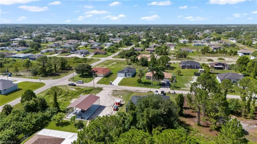 Birds eye view of property