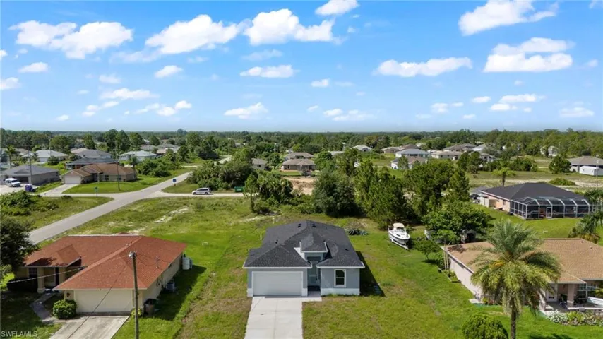 Birds eye view of property