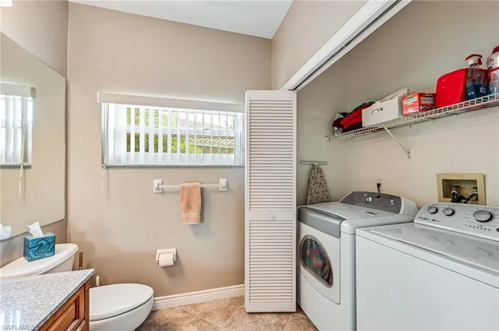 Half bath with laundry