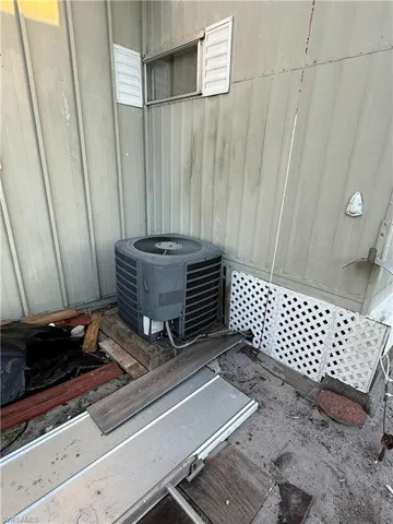 Exterior view of a central AC unit
