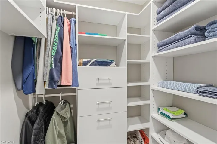 View of walk in closet