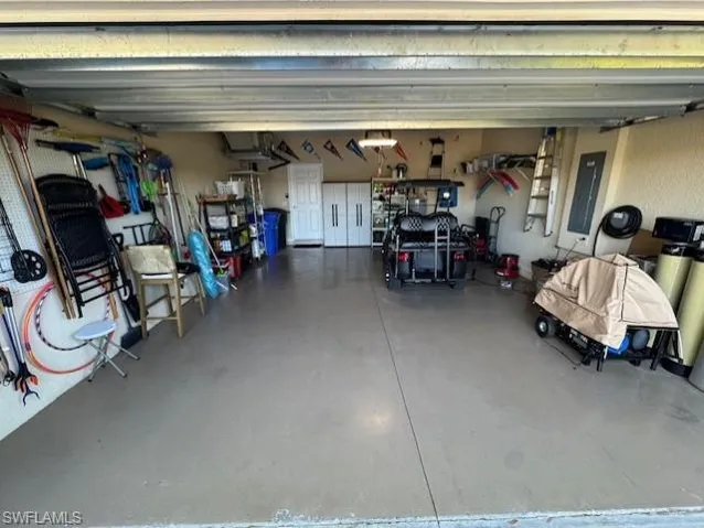 Garage with electric panel
