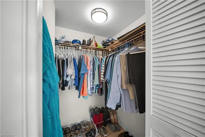 View of walk in closet