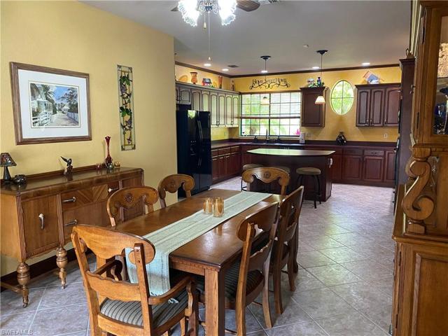 Dining room and kitchen