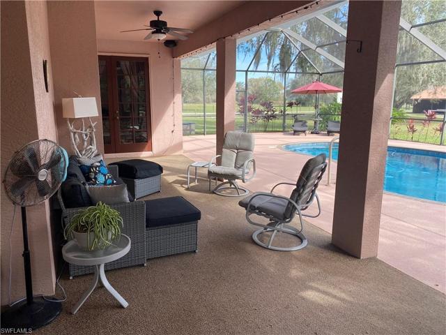 Back porch and pool