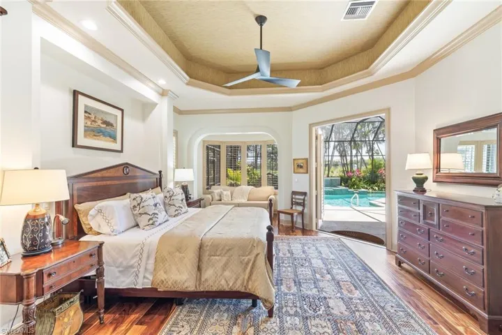 Primary bedroom with access to pool