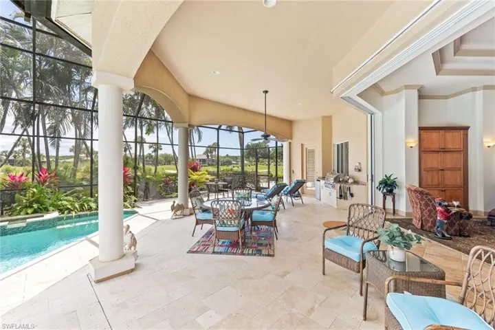 Pool deck with so much undercover space