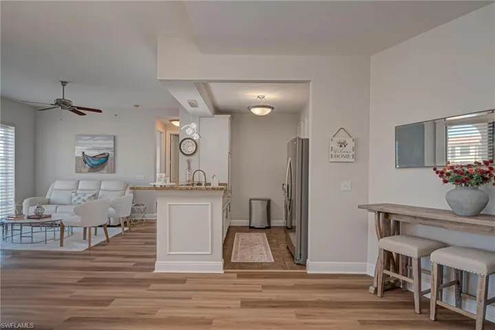 Wall table for entertaining, open kitchen great for entertaining