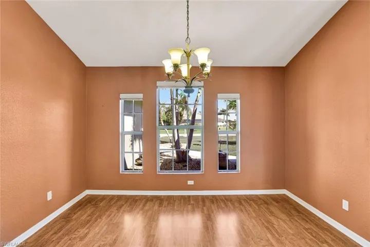 Spacious dining area