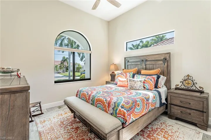 Bedroom with ceiling fan