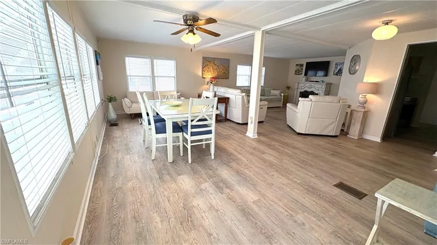 New subfloors, and new laminate top flooring in the main living areas
