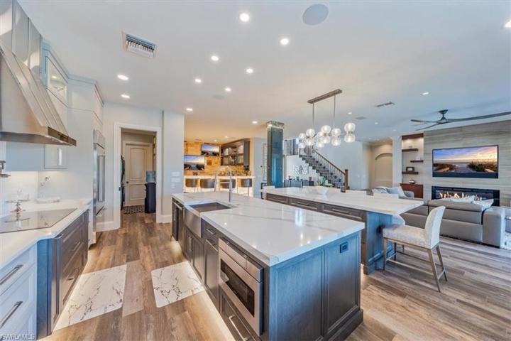 Chef's kitchen with dual islands
