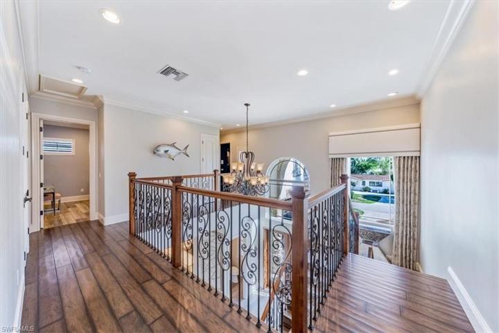 Upstairs landing with beautiful hardwood floors