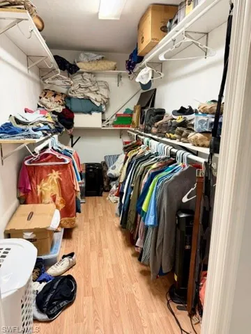 The Master Bedroom closet is basically another room at 11' x 6'