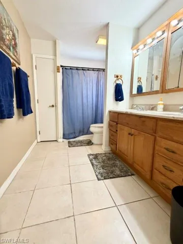 The Master Bathroom is quite large with a tub/shower combo