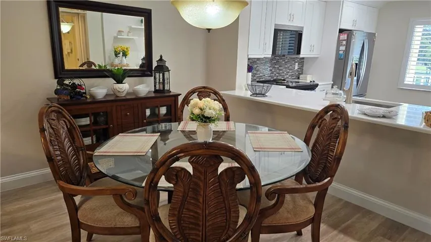 Dining room open to kitchen for easy entertaining
