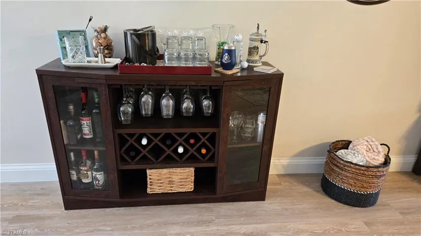 Extra storage area for your happy hour supplies