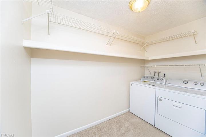 New Washer and Dryer in your Spacious Laundry plus extra storage area.