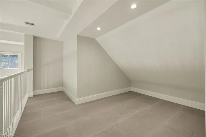 Additional living space with lofted ceiling