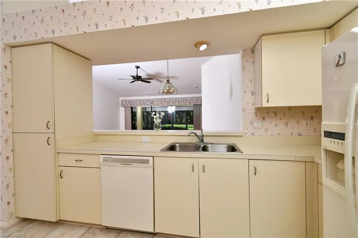 View of Kitchen looking out into the great room area