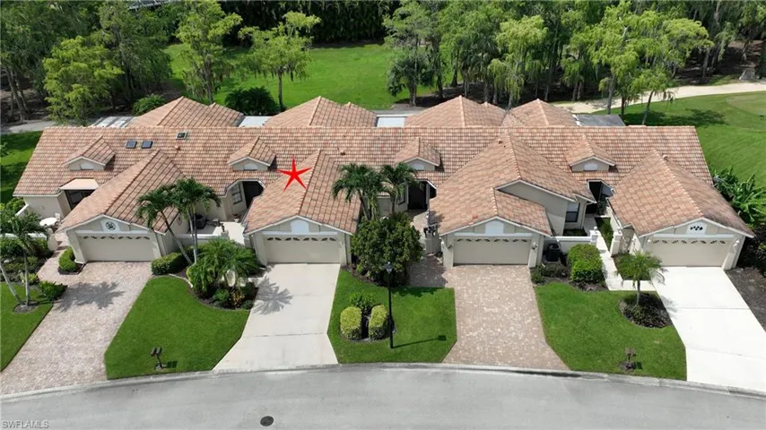 Aerial view of  the attached villa