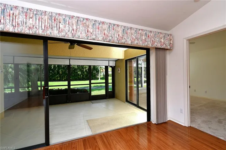 View of the Lanai from the great room area
