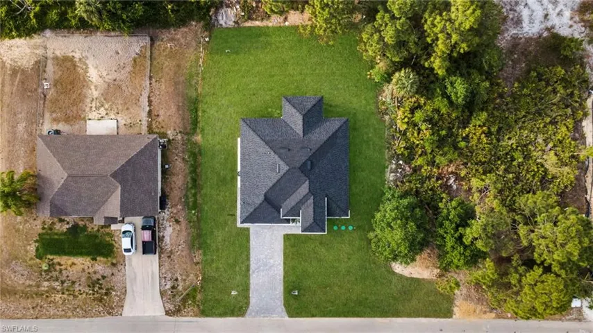 Birds eye view of property