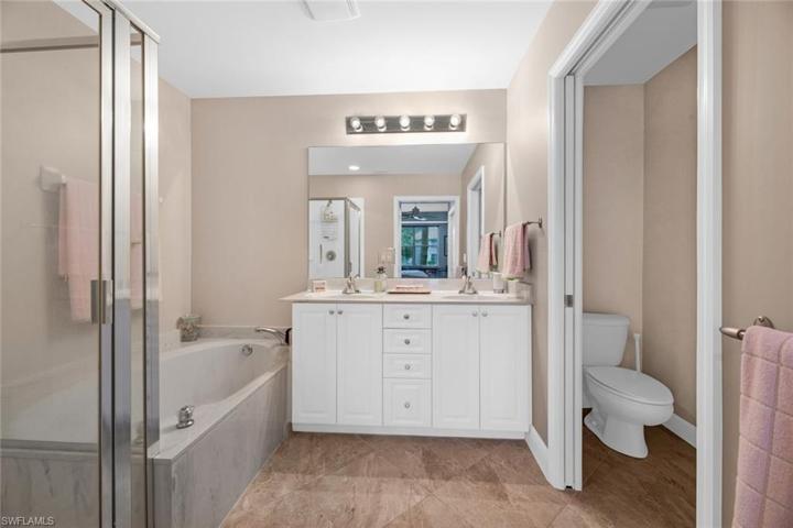 Separate tub and shower