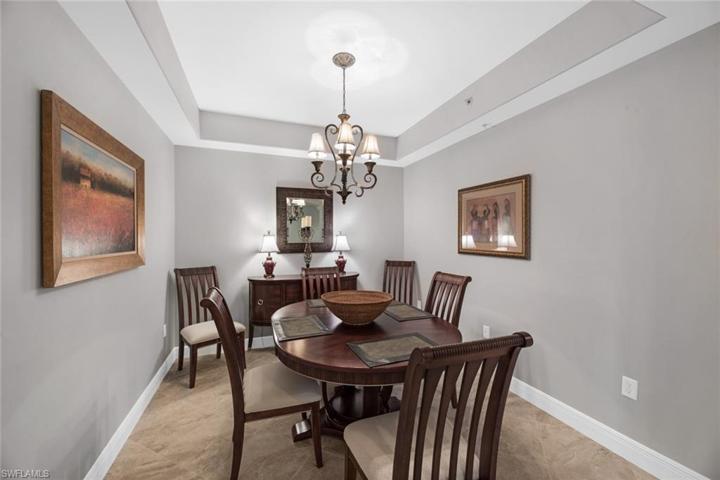Formal dining room nicely furnished.